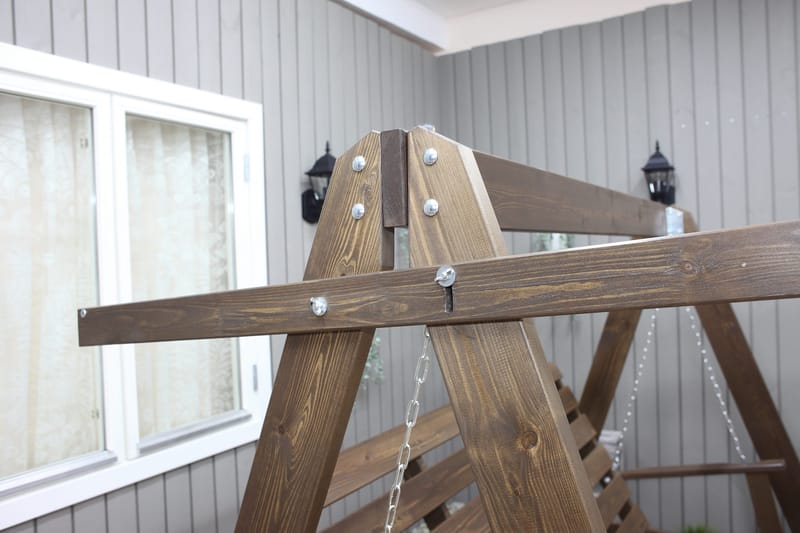 Pelle 3-sits Hammock utan tak - Brun - Utemöbler - Utesoffor & bänkar - Hammock