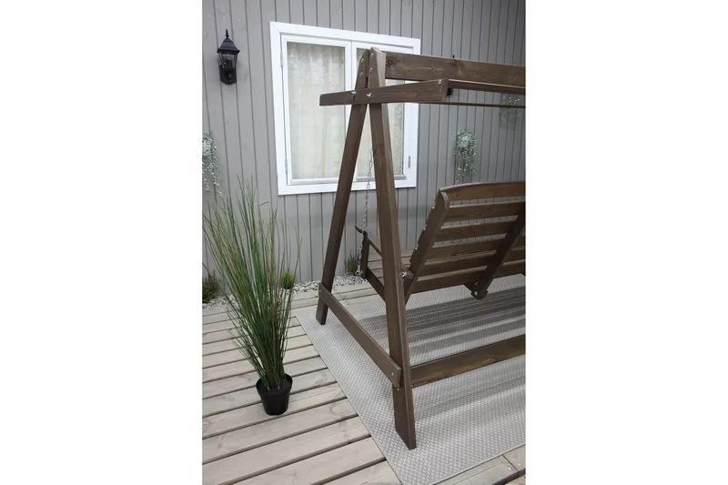 Pelle 3-sits Hammock utan tak - Brun - Utemöbler - Utesoffor & bänkar - Hammock