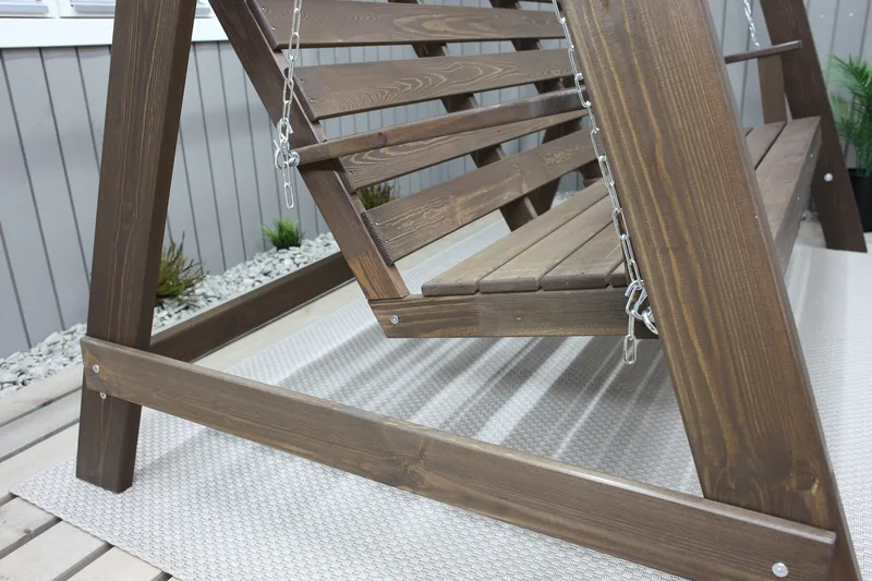 Pelle 3-sits Hammock utan tak - Brun - Utemöbler - Utesoffor & bänkar - Hammock