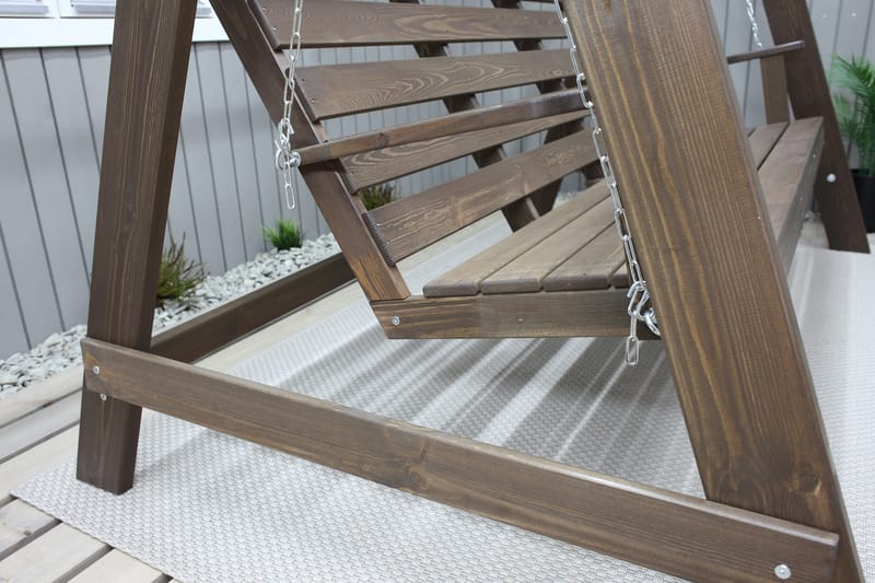 Pelle 3-sits Hammock utan tak - Brun - Utemöbler - Utesoffor & bänkar - Hammock