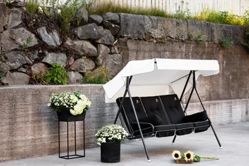 Suvi 71B-1 3-sits Hammock Grå/Svart - Varax - Utemöbler - Utesoffor & bänkar - Hammock - Hammockställning
