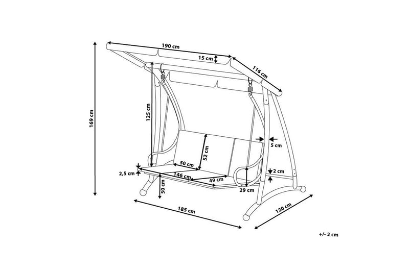 TEMPLE Hängsoffa 190 cm - Utemöbler - Utesoffor & bänkar - Hammock