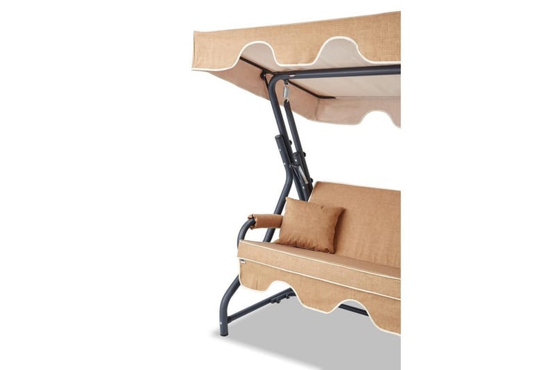 Trädgårds Trippel Gungstol Gowanda (200 x 165 x 110 cm) Beige - Beige - Utemöbler - Utesoffor & bänkar - Hammock