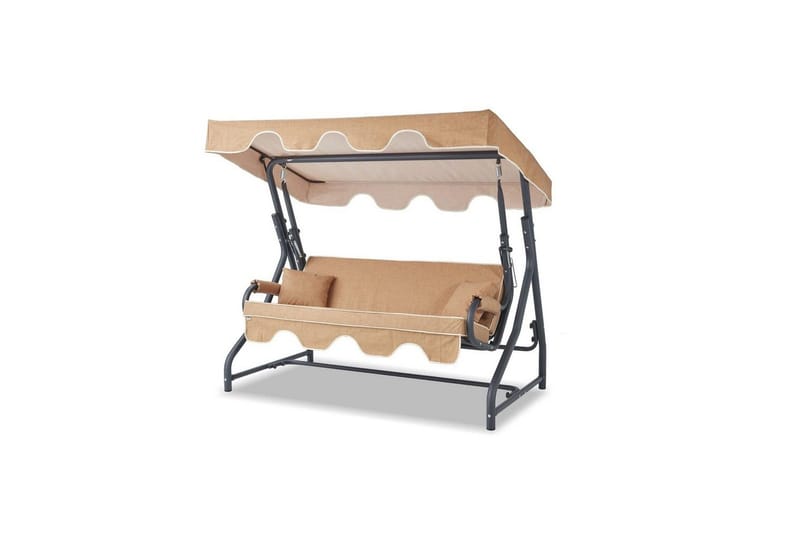 Trädgårds Trippel Gungstol Gowanda (200 x 165 x 110 cm) Beige, Beige