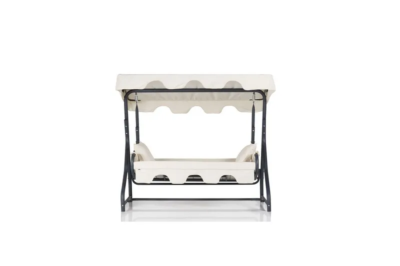 Trädgårds Trippel Gungstol Gowanda (200 x 165 x 110 cm) Vit - Vit - Utemöbler - Utesoffor & bänkar - Hammock