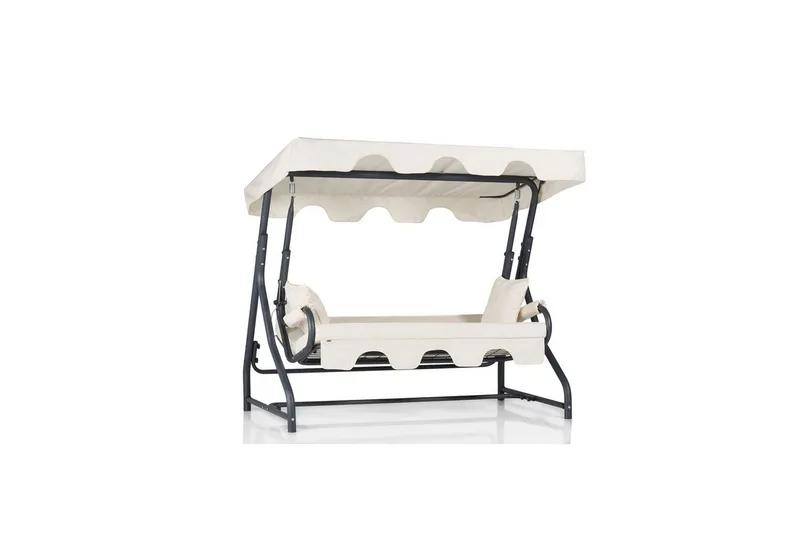 Trädgårds Trippel Gungstol Gowanda (200 x 165 x 110 cm) Vit - Vit - Utemöbler - Utesoffor & bänkar - Hammock
