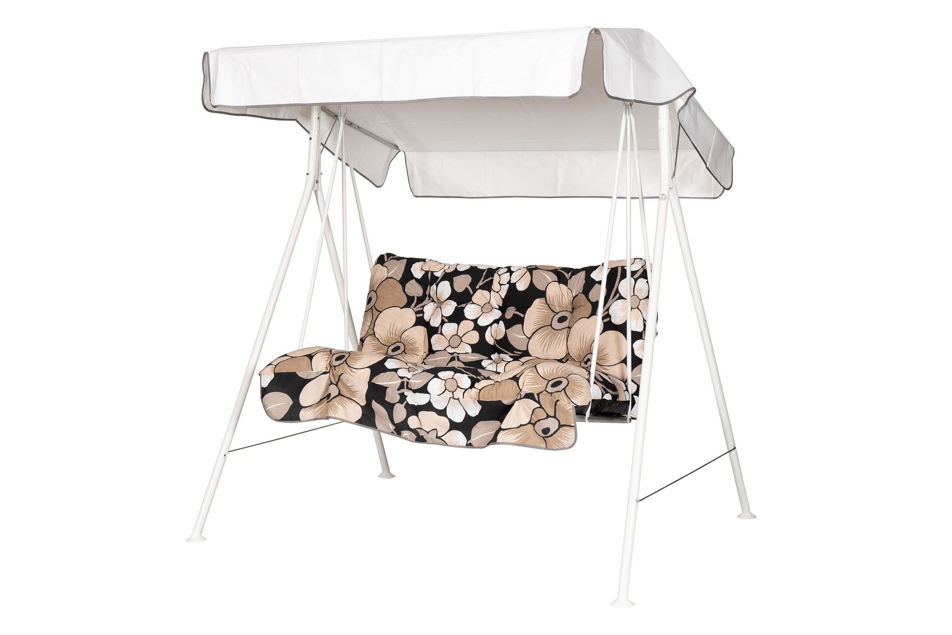 tritante komplett hammock 130 cm - vit/blommig