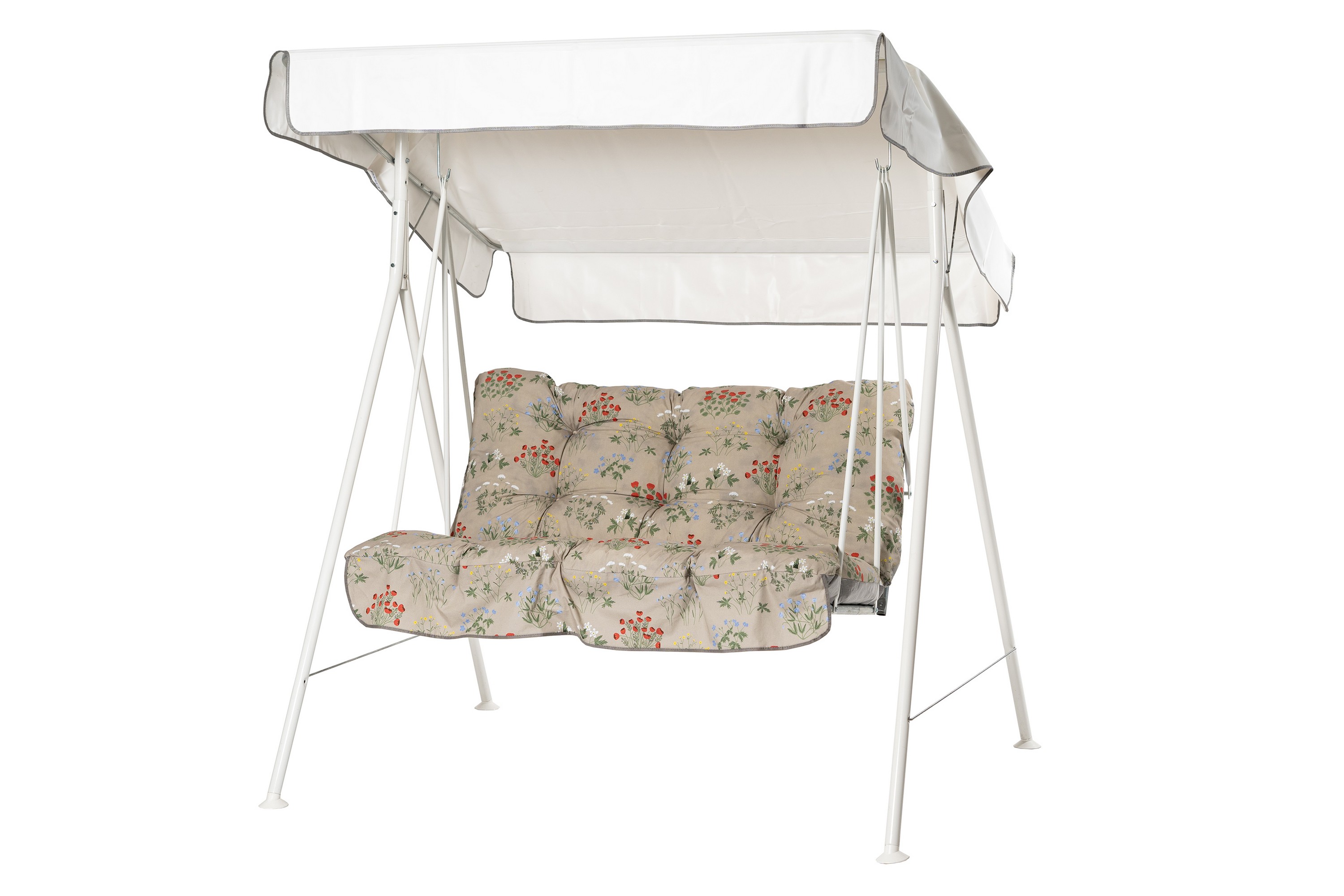 tritante komplett hammock 130 cm - vit/blommig