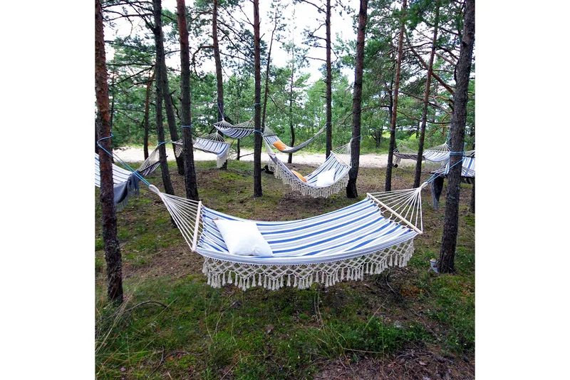 Hängmatta Romance Blårandig - Blå/Vit - Utemöbler - Utesoffor & bänkar - Hängmattor