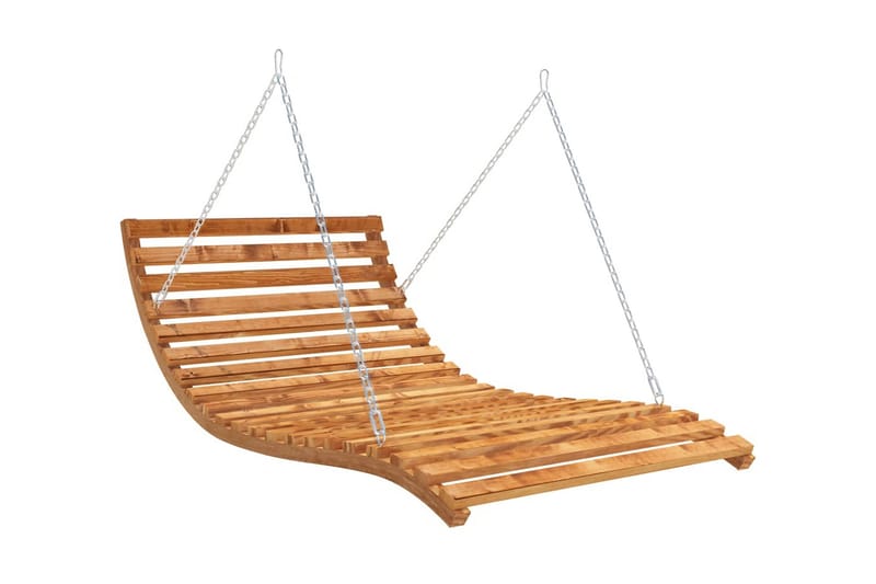Hängsäng med massivt böjträ med teakyta 143x120x65 cm - Brun - Utemöbler - Utesoffor & bänkar - Hängsoffor