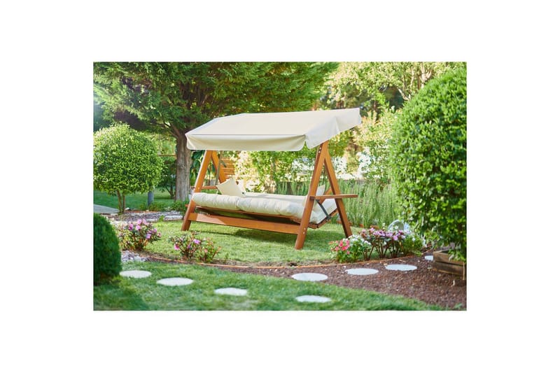 Hazim Hängsoffa Utomhus 3-sits - Natur/Beige - Utemöbler - Utesoffor & bänkar - Hängsoffor