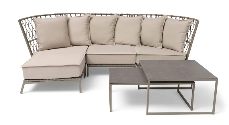 Hillerstorp Jet Set Loungesoffa 3-Sits - Beige - Utemöbler - Utesoffor & bänkar - Loungesoffa