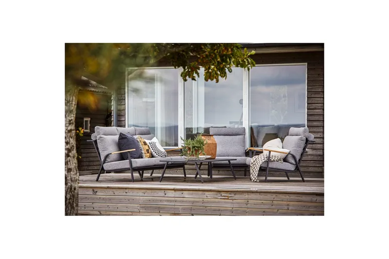 Hillerstorp Kungshult Utesoffa 3-Sits Grå - Utemöbler - Utesoffor & bänkar - Loungesoffa