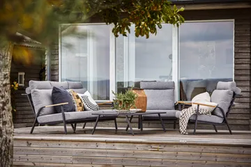 Hillerstorp Kungshult Utesoffa 3-Sits Grå - Utemöbler - Utesoffor & bänkar - Loungesoffa
