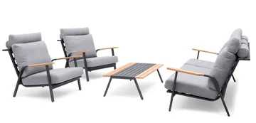 Hillerstorp Kungshult Utesoffa 3-Sits Grå - Utemöbler - Utesoffor & bänkar - Loungesoffa