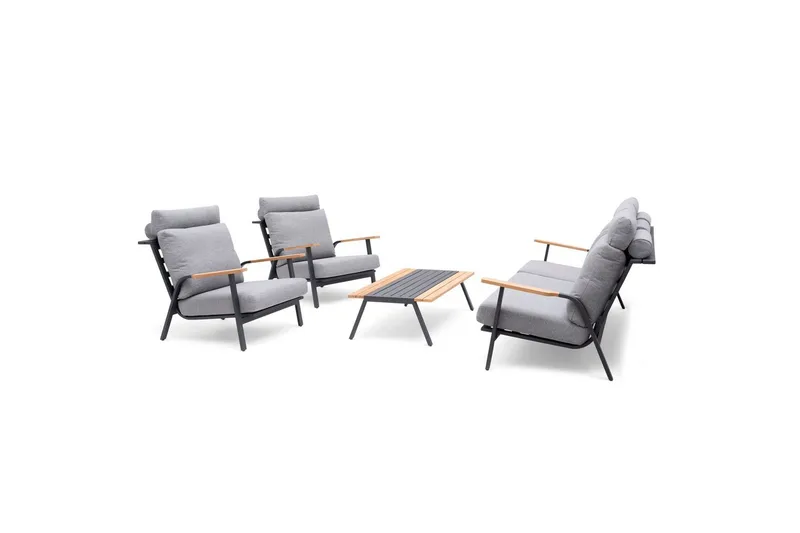 Hillerstorp Kungshult Utesoffa 3-Sits Grå - Utemöbler - Utesoffor & bänkar - Loungesoffa
