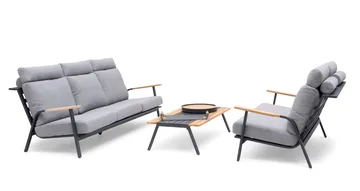 Hillerstorp Kungshult Utesoffa 3-Sits Grå - Utemöbler - Utesoffor & bänkar - Loungesoffa