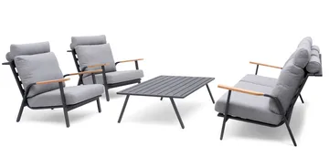 Hillerstorp Kungshult Utesoffa 3-Sits Grå - Utemöbler - Utesoffor & bänkar - Loungesoffa