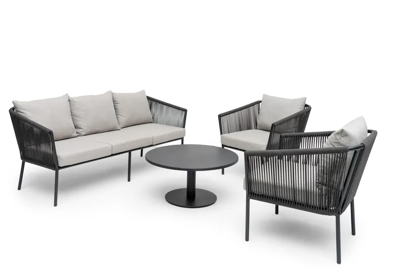 Hillerstorp Lersund Utesoffa Svart/Grå - Svart/Grå - Utemöbler - Utesoffor & bänkar - Loungesoffa