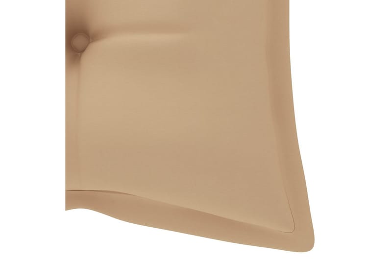 Hopfällbar Trädgårdsbänk med dyna 118 cm bambu - Beige - Utemöbler - Utesoffor & bänkar - Trädgårdssoffa