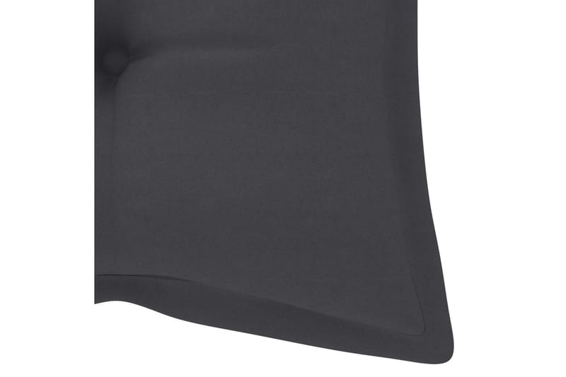 Hopfällbar Trädgårdsbänk med dyna 118 cm bambu - Grå - Utemöbler - Utesoffor & bänkar - Trädgårdssoffa