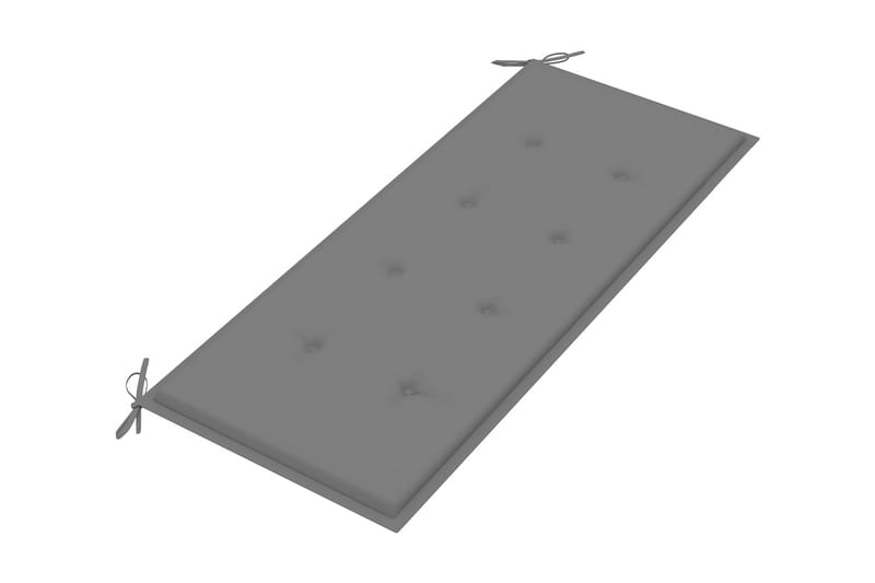 Hopfällbar Trädgårdsbänk med dyna 118 cm bambu - Grå - Utemöbler - Utesoffor & bänkar - Trädgårdssoffa