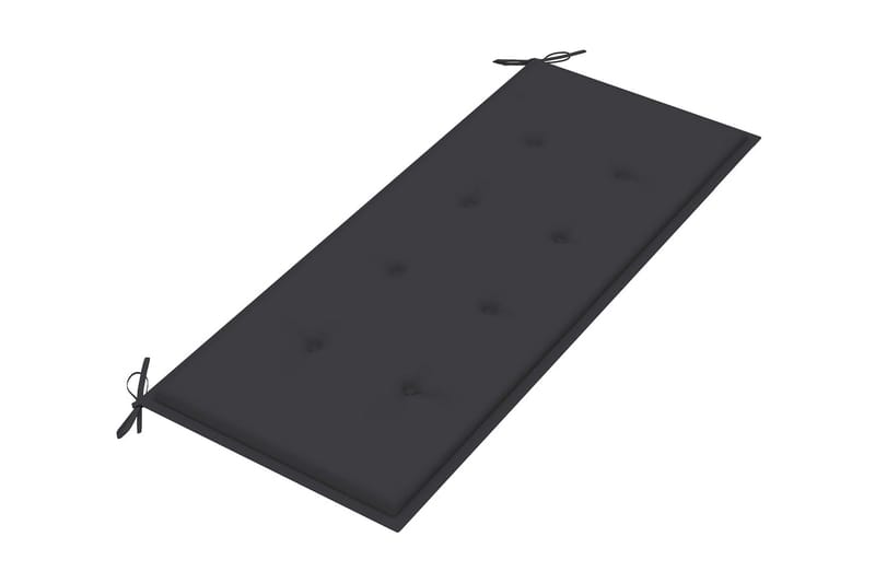 Hopfällbar Trädgårdsbänk med dyna 118 cm bambu - Grå - Utemöbler - Utesoffor & bänkar - Trädgårdssoffa