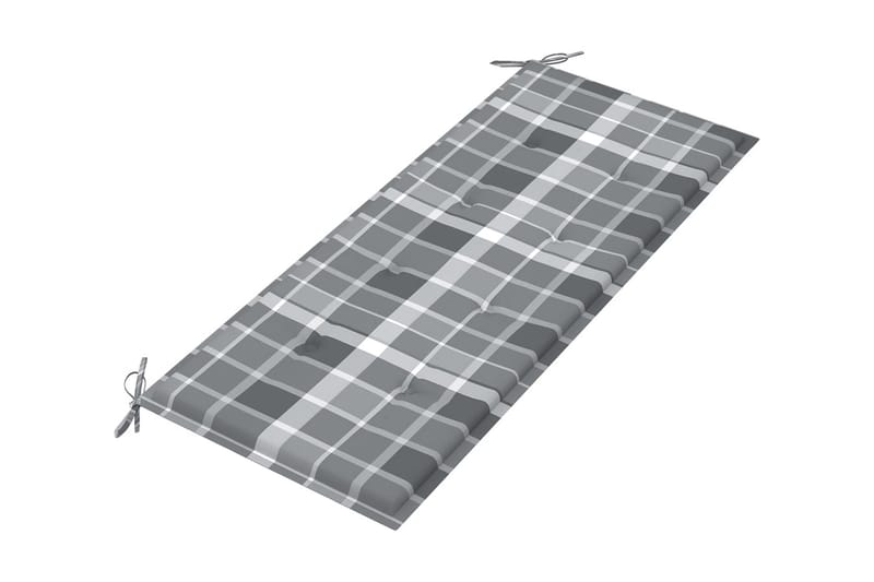 Hopfällbar Trädgårdsbänk med dyna 118 cm bambu - Grå - Utemöbler - Utesoffor & bänkar - Trädgårdssoffa