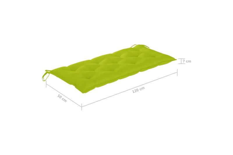 Hopfällbar Trädgårdsbänk med dyna 118 cm bambu - Grön - Utemöbler - Utesoffor & bänkar - Trädgårdssoffa