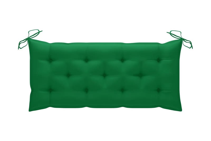 Hopfällbar Trädgårdsbänk med dyna 118 cm bambu - Grön - Utemöbler - Utesoffor & bänkar - Trädgårdssoffa