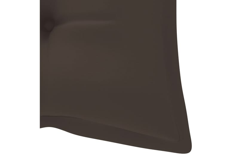 Hopfällbar Trädgårdsbänk med dyna 118 cm bambu - Taupe - Utemöbler - Utesoffor & bänkar - Trädgårdssoffa