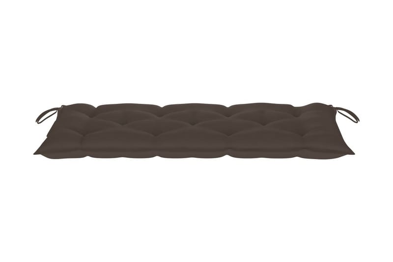 Hopfällbar Trädgårdsbänk med dyna 118 cm bambu - Taupe - Utemöbler - Utesoffor & bänkar - Trädgårdssoffa
