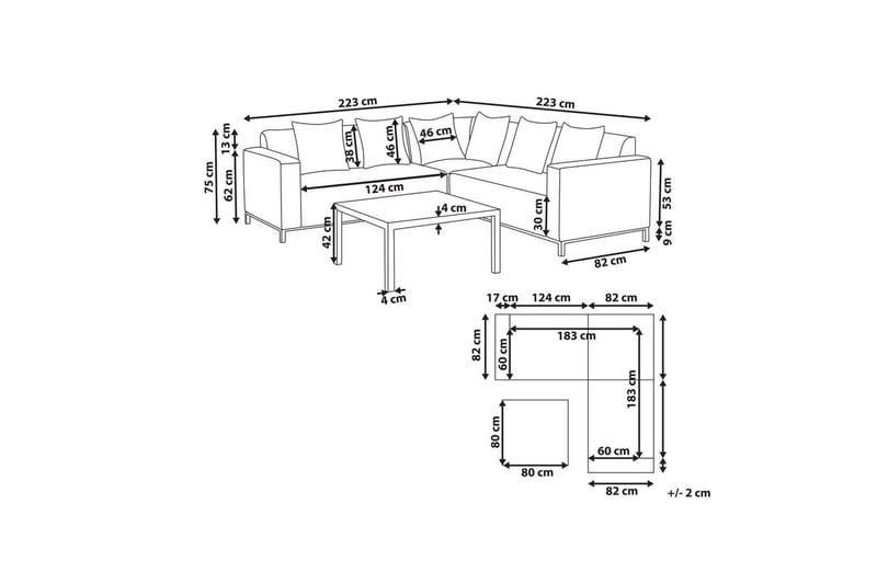 Hörnsoffa Belize - Utemöbler - Utegrupp - Loungegrupp