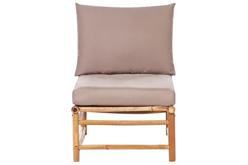 Hörnsoffa Cerreto Beige/ljust trä, 6-Sits - Beige/ljust trä, 6-Sits - Utemöbler - Utegrupp - Loungegrupp