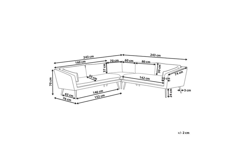 Hörnsoffa Loretello Grå - Grå - Utemöbler - Utesoffor & bänkar - Trädgårdssoffa