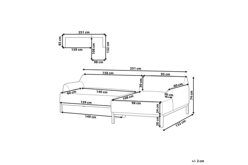 Hörnsoffa Sosjo Beige, ljust trä, Vänstervänd - Beige, ljust trä, Vänstervänd - Utemöbler - Utesoffor & bänkar - Trädgårdssoffa