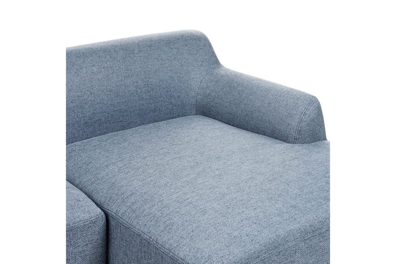 Hörnsoffa Sosjo Blått, ljust trä, Vänstervänd - Blått, ljust trä, Vänstervänd - Utemöbler - Utesoffor & bänkar - Trädgårdssoffa