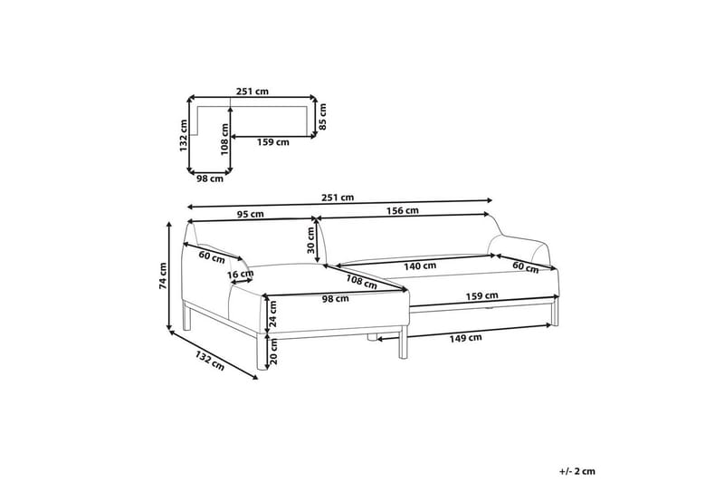 Hörnsoffa Sosjo Brunt, ljust trä, Högervänd - Brunt, ljust trä, Högervänd - Utemöbler - Utesoffor & bänkar - Trädgårdssoffa