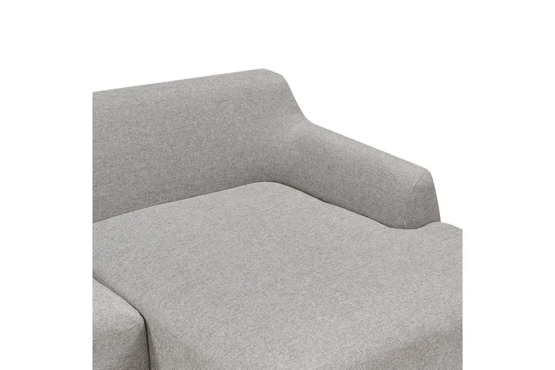 Hörnsoffa Sosjo Grå, ljust trä, Vänstervänd - Grå, ljust trä, Vänstervänd - Möbler - Vardagsrum - Soffor - Hörnsoffor