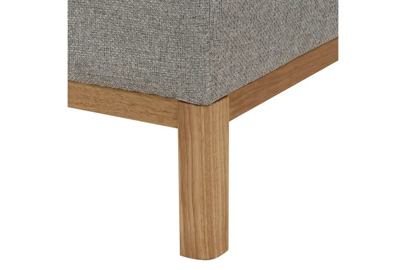 Hörnsoffa Sosjo Grå, ljust trä, Vänstervänd - Grå, ljust trä, Vänstervänd - Möbler - Vardagsrum - Soffor - Hörnsoffor