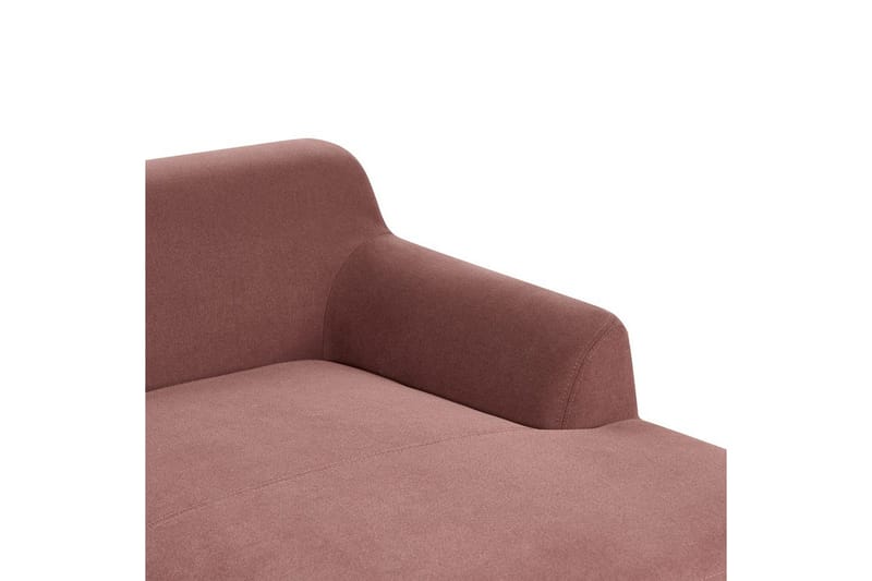 Hörnsoffa Sosjo Rött, ljust trä, Vänstervänd - Rött, ljust trä, Vänstervänd - Möbler - Vardagsrum - Soffor - Hörnsoffor