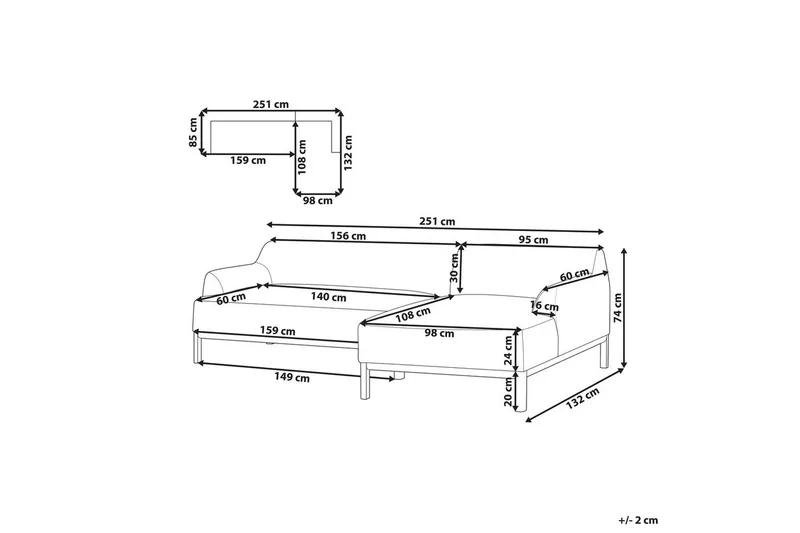 Hörnsoffa Sosjo Taupe, ljust trä, Vänstervänd - Taupe, ljust trä, Vänstervänd - Möbler - Vardagsrum - Soffor - Hörnsoffor