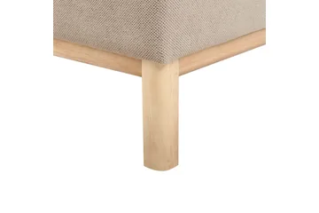 Hörnsoffa Sosjo Taupe, ljust trä, Vänstervänd - Taupe, ljust trä, Vänstervänd - Möbler - Vardagsrum - Soffor - Divansoffa & schäslong
