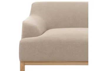 Hörnsoffa Sosjo Taupe, ljust trä, Vänstervänd - Taupe, ljust trä, Vänstervänd - Möbler - Vardagsrum - Soffor - Divansoffa & schäslong