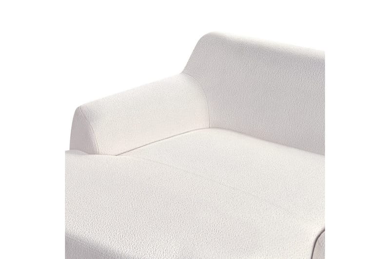 Hörnsoffa Sosjo Vit, ljust trä, Högervänd - Vit, ljust trä, Högervänd - Möbler - Vardagsrum - Soffor - Hörnsoffor