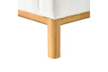 Hörnsoffa Sosjo Vit, ljust trä, Vänstervänd - Vit, ljust trä, Vänstervänd - Möbler - Vardagsrum - Soffor - Divansoffa & schäslong