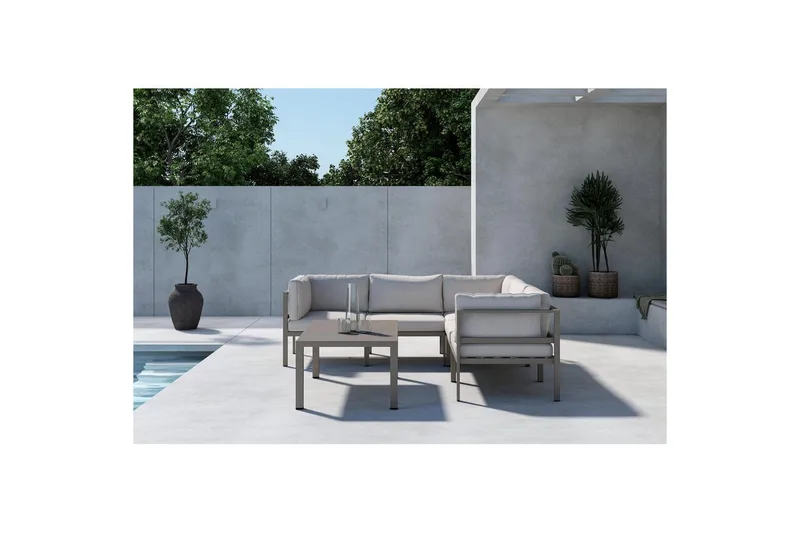 Hörnsoffset 3+2 Copacabana - Brun - Utemöbler - Utegrupp - Loungegrupp