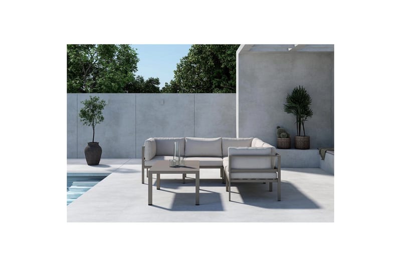 Hörnsoffset 3+2 Copacabana - Brun - Utemöbler - Utesoffor & bänkar - Loungesoffa