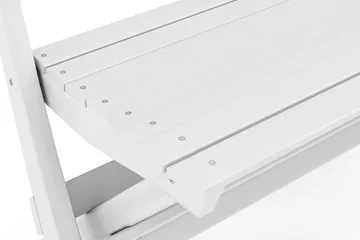 Landet liten soffa utomhus 110x60x89 cm - Träsoffa akacia - Vit - Utemöbler - Utesoffor & bänkar - Trädgårdssoffa