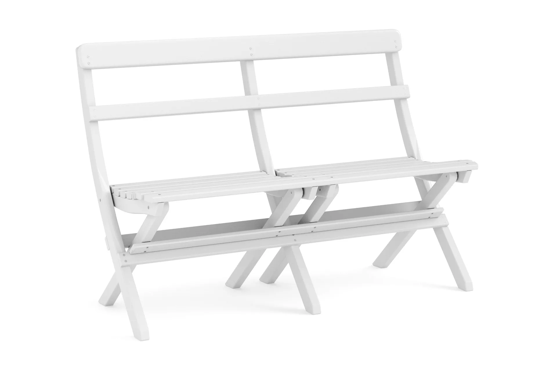 landet liten soffa utomhus 110x60x89 cm - träsoffa akacia - vit